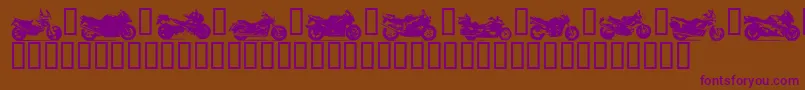 MOTOB   -Schriftart – Violette Schriften auf braunem Hintergrund