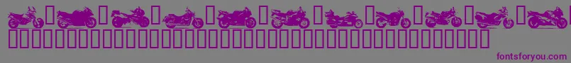 MOTOB   -Schriftart – Violette Schriften auf grauem Hintergrund