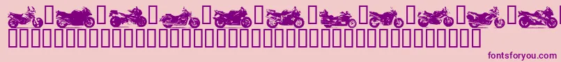 fuente MOTOB    – Fuentes Moradas Sobre Fondo Rosa