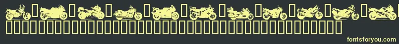 Police MOTOB    – polices jaunes sur fond noir