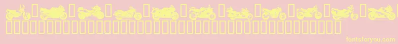 Weitere Informationen zur MOTOB -Schriftart MOTOB -Schriftart – Gelbe Schriften auf rosa Hintergrund