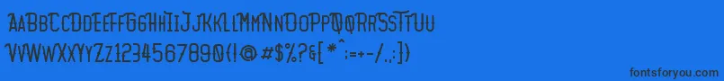 Motopica Font – Black Fonts on Blue Background