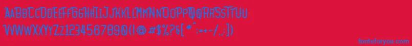 Motopica Font – Blue Fonts on Red Background