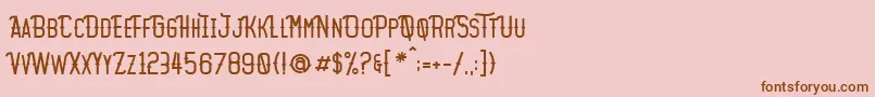 Motopica Font – Brown Fonts on Pink Background