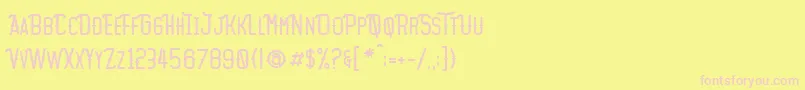 Motopica Font – Pink Fonts on Yellow Background