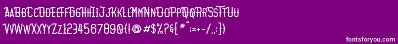 フォントMotopica – 紫の背景に白い文字