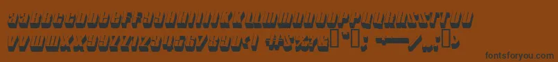 motorcade Font – Black Fonts on Brown Background