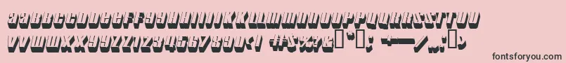 フォントmotorcade – ピンクの背景に黒い文字