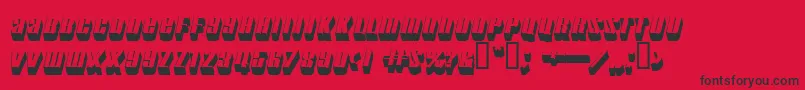 motorcade Font – Black Fonts on Red Background