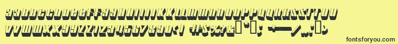 motorcade Font – Black Fonts on Yellow Background