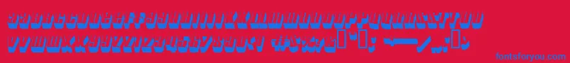 motorcade Font – Blue Fonts on Red Background
