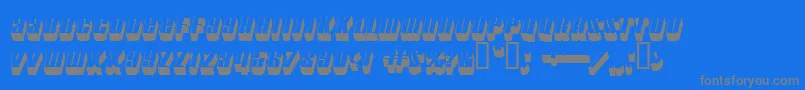 motorcade Font – Gray Fonts on Blue Background