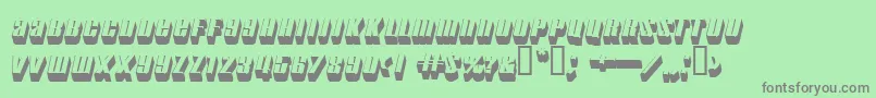 motorcade Font – Gray Fonts on Green Background