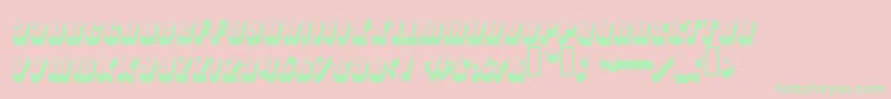 motorcade Font – Green Fonts on Pink Background