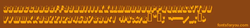 motorcade Font – Orange Fonts on Brown Background