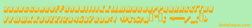 motorcade Font – Orange Fonts on Green Background