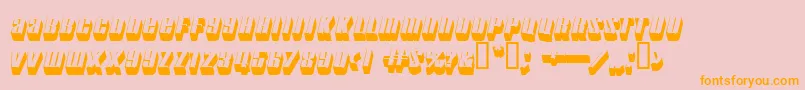 motorcade Font – Orange Fonts on Pink Background