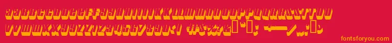 motorcade Font – Orange Fonts on Red Background