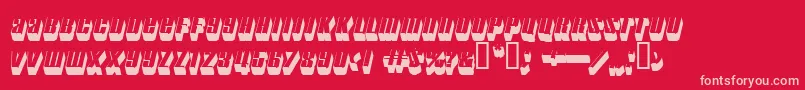 motorcade Font – Pink Fonts on Red Background