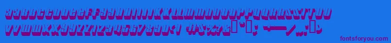 motorcade Font – Purple Fonts on Blue Background