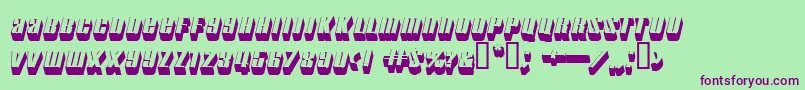 motorcade Font – Purple Fonts on Green Background