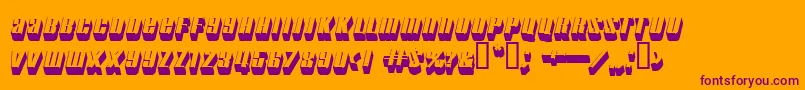 motorcade Font – Purple Fonts on Orange Background