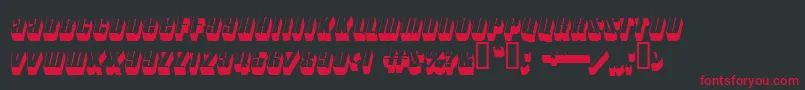 motorcade Font – Red Fonts on Black Background