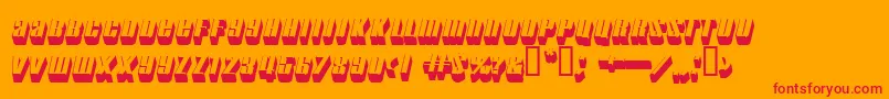 motorcade Font – Red Fonts on Orange Background