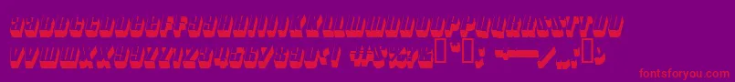 motorcade Font – Red Fonts on Purple Background