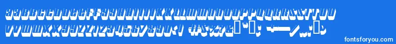 motorcade Font – White Fonts on Blue Background