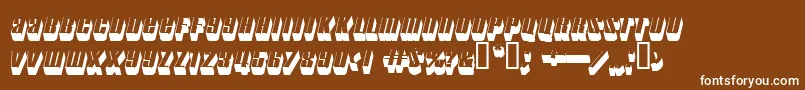 motorcade Font – White Fonts on Brown Background