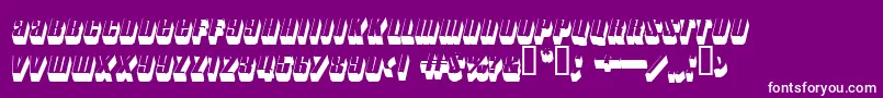 motorcade Font – White Fonts on Purple Background