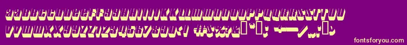 motorcade Font – Yellow Fonts on Purple Background