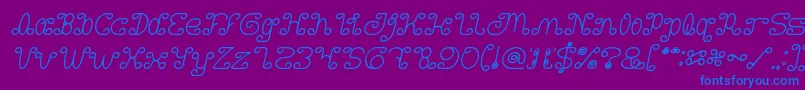 Motorcycle Bold Italic Font – Blue Fonts on Purple Background