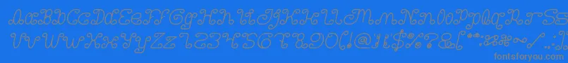 Motorcycle Bold Italic-Schriftart – Graue Schriften auf blauem Hintergrund