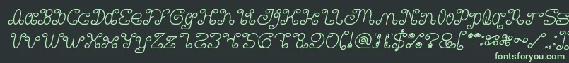 Fonte Motorcycle Bold Italic – fontes verdes em um fundo preto