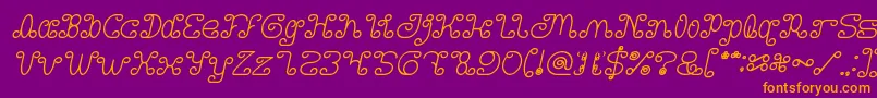 Motorcycle Bold Italic Font – Orange Fonts on Purple Background