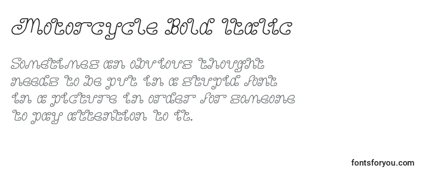 フォントMotorcycle Bold Italic