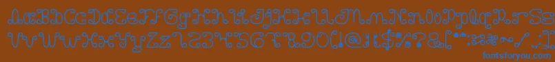 Motorcycle Bold Font – Blue Fonts on Brown Background