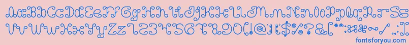 フォントMotorcycle Bold – ピンクの背景に青い文字
