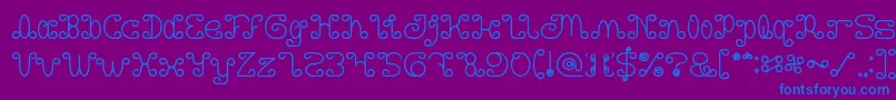 Motorcycle Bold Font – Blue Fonts on Purple Background