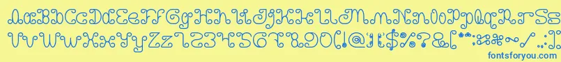 Motorcycle Bold Font – Blue Fonts on Yellow Background