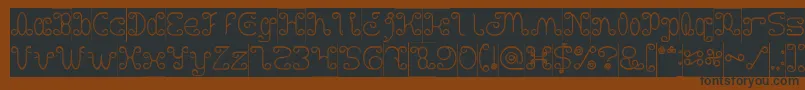 Motorcycle Hollow Inverse Font – Black Fonts on Brown Background