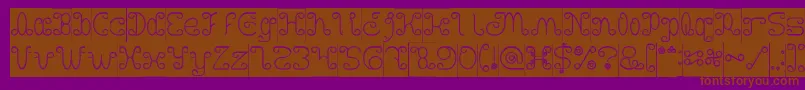 Motorcycle Hollow Inverse-fontti – ruskeat fontit violetilla taustalla