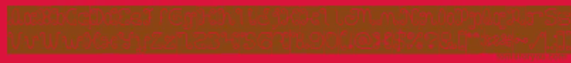 Motorcycle Hollow Inverse Font – Brown Fonts on Red Background