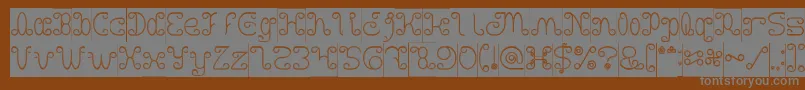 Motorcycle Hollow Inverse Font – Gray Fonts on Brown Background