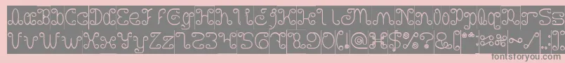 Motorcycle Hollow Inverse Font – Gray Fonts on Pink Background