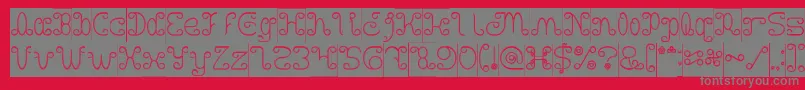 Motorcycle Hollow Inverse Font – Gray Fonts on Red Background