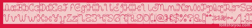 Motorcycle Hollow Inverse Font – Pink Fonts on Red Background