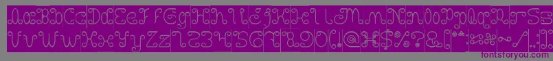フォントMotorcycle Hollow Inverse – 紫色のフォント、灰色の背景